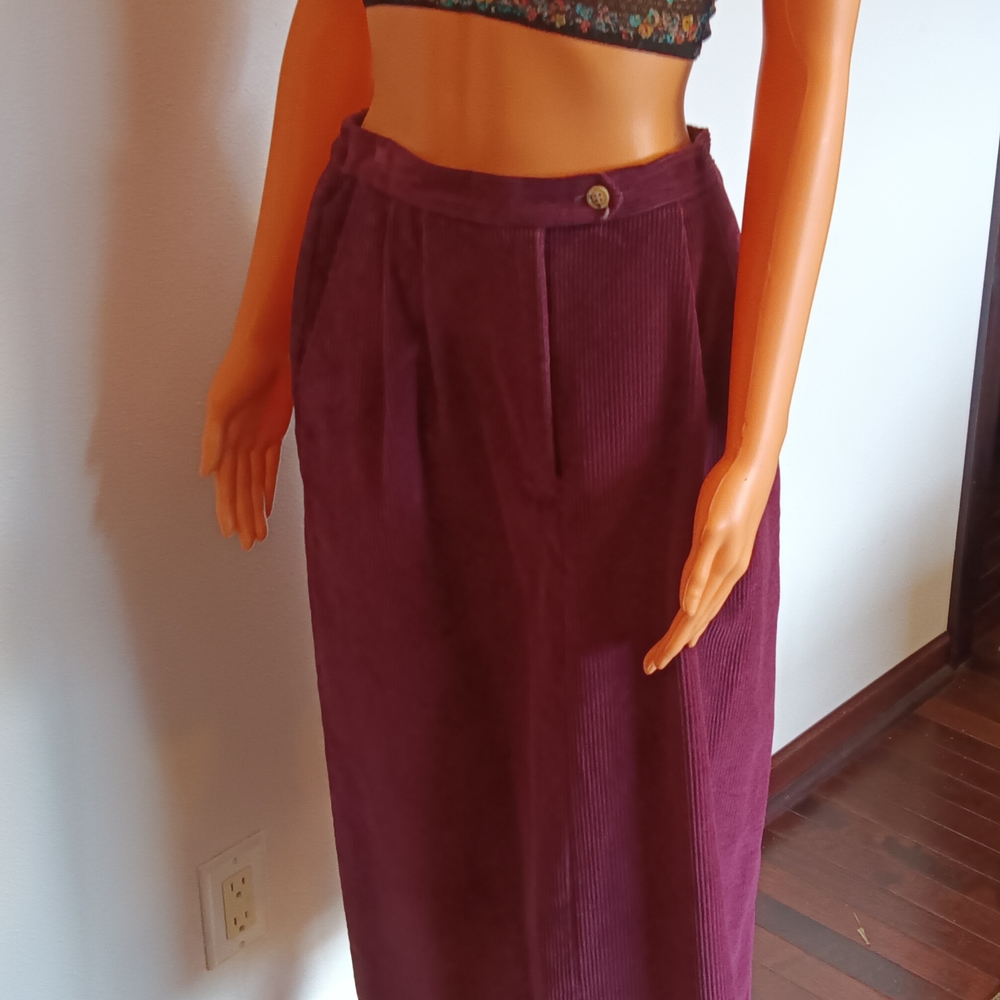David Brooks Vintage Purple Corduroy Skirt